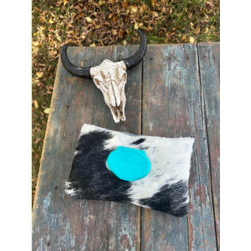 Black and white hair on hide baby wipes case – Six shooter boutique