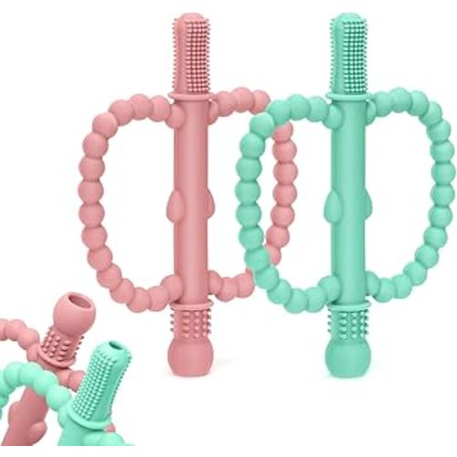 Baby Teething Toys for Babies 0-36 Months – Anti-Choking Design, Teething Relief for straws sticks, Chew Straw Sensory Toy for Infant Toddlers Silicone teether Tubes