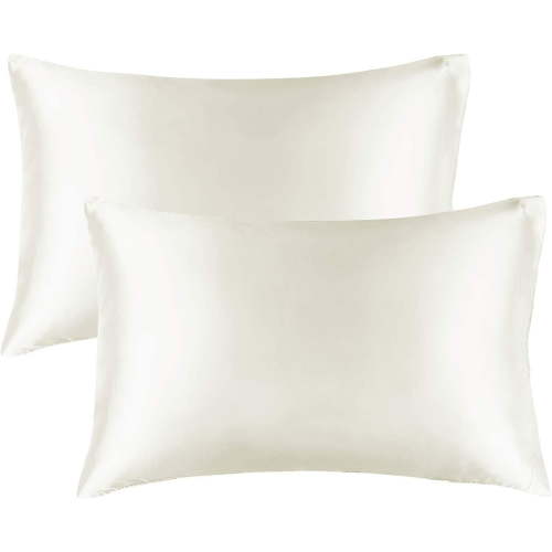 TuseyRxln Pack Satin Silk Pillow s for Hair and Skin Standard Size Pillow s 2 Pack Super Soft Pillow s with Envelope Closure Blue Standard