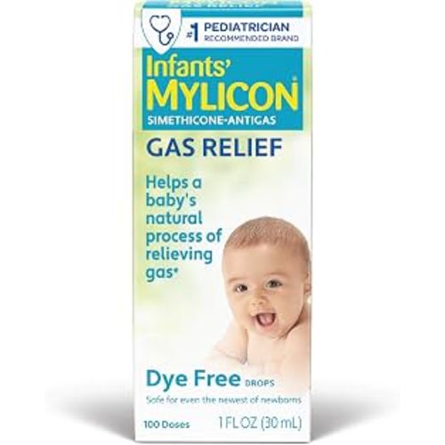MYLICON Infants Gas Relief Drops for Infants and Babies, Dye Free Formula, 1 Fluid Ounce