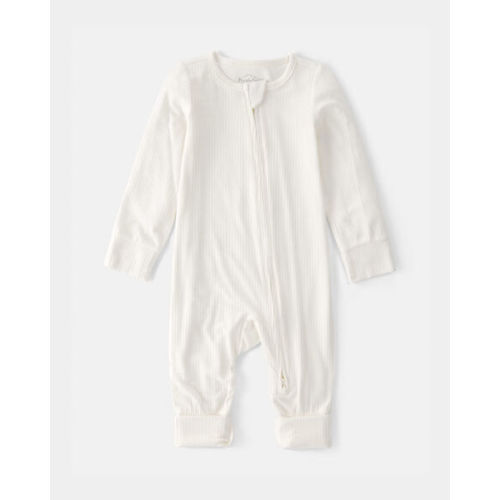 Baby 2-Way Zip PurelySoft Sleep & Play Pajama - Cream | Carter's