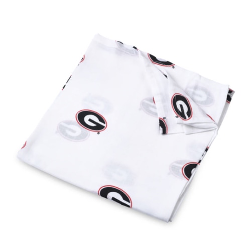 University of Georgia Muslin Swaddle Blanket – Officially Licensed UGA Baby Swaddle | Soft Breathable 47x47 Bulldogs Blanket