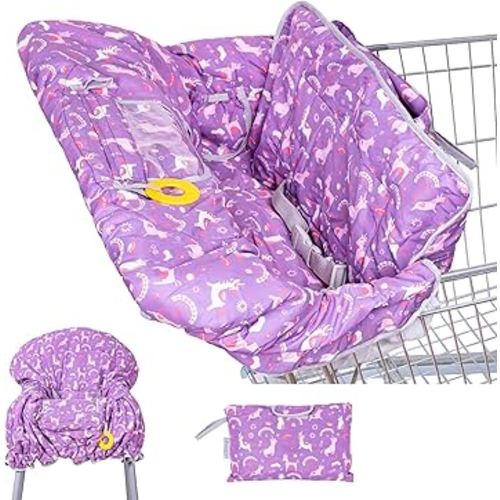 Suessie Shopping Cart Cover and High Chair Cover, Unicorns