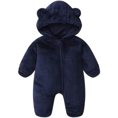 Newborn Baby Boy Snowsuit Toddler Girl Infant Fleece Winter Coat