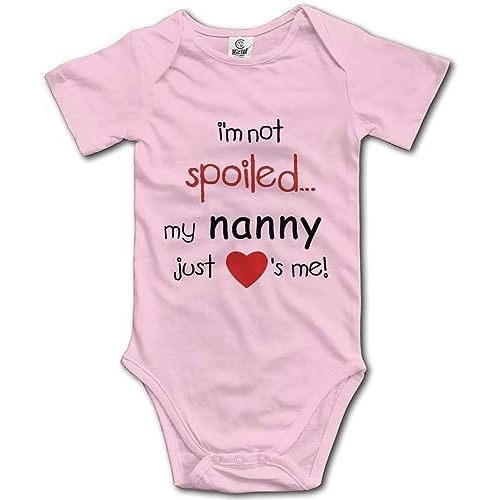 I'm Not Spoiled My Nanny Just Loves Me Baby Bodysuit Short Sleeve Onesie Unisex
