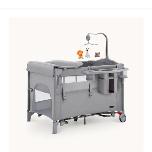 HARPPA Saimia | 5-in-1 Pack and Play Baby Bassinet Bedside Crib, Portable Playpen with Changing Table, Infant Bassinet & Crib, Compact Mini Crib with Wheels for Small Spaces, Best Pack n Play for Travel, Non-Toxic Bedside Sleeper for Newborns & Toddlers,