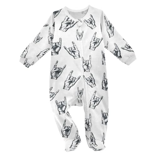 Dussdil Baby One-Piece Footies Newborn Rompers Pajamas Cotton Footed Pjs for Sleep Play Boys Girls