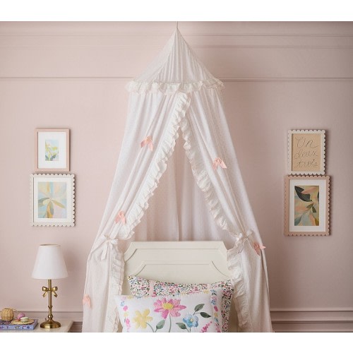 Swiss Dot Ruffle Canopy