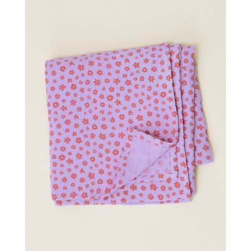 Storq Baby Organic Cotton Muslin Swaddle Blanket | Lavender Cosmos - Storq by Kindred Bravely