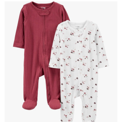 Simple Joys by Carter's Baby Boys' 2-pack 2-way Zip Textured Sleep and Play