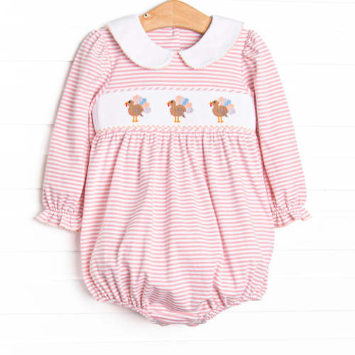 Blush and Blessings Smocked Bubble, Pink – Stitchy Fish