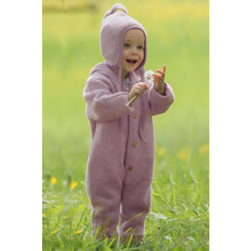 Engel Baby Merino Wool Fleece Bunting Suit — Hooded Snowsuit Pramsuit, 0-24 Months
