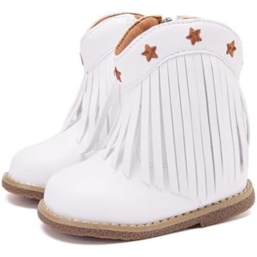 BMCiTYBM Botas vaqueras para bebés, zapatos occidentales para niños y niñas, botas de punta redonda para todas las estaciones, 6-24 meses
