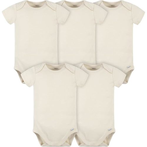 Gerber Unisex Baby 5 Pack Onesies Multi-Packs Bundle Interlock 180 GSM Shirt, Heather Grey, 0-3 Months US