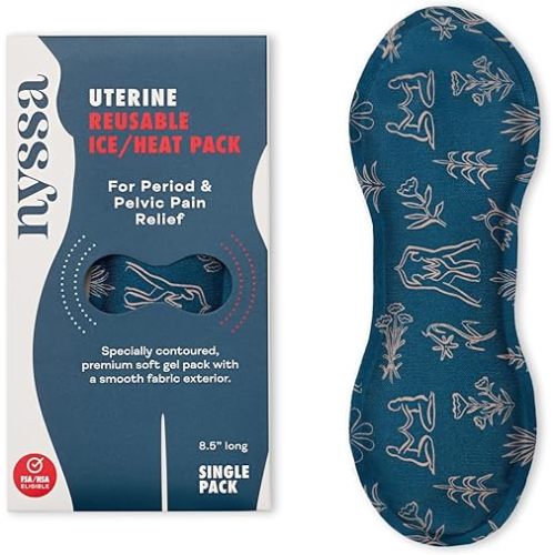 Nyssa Uterine Ice & Heat Pack – Reusable Hot & Cold Therapy for Period, Postpartum, and Endometriosis Relief - Soft, Flexible Gel Pack