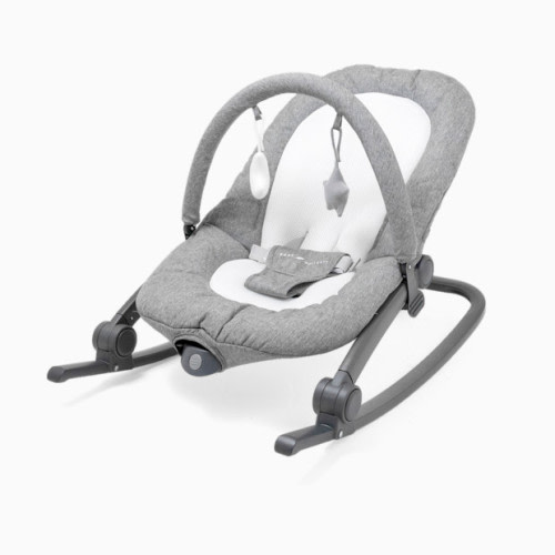 Aura Deluxe Portable Rocker & Seat - Quilted Charcoal Tweed