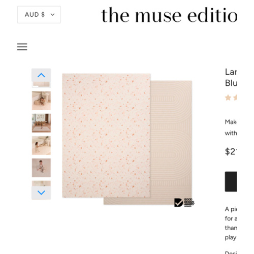 Large Foam Play Mat - Blush Terrazzo/Arch