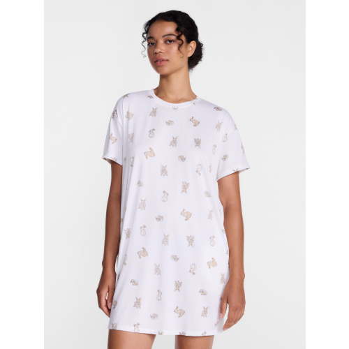 Joyspun Women's Essential Short Sleeve Sleepshirt, Sizes S/M to 2X/3X