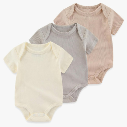 Baby Bodysuit Boy Girl Clothes Soft Newborn Infant Outfit Short Sleeve Romper