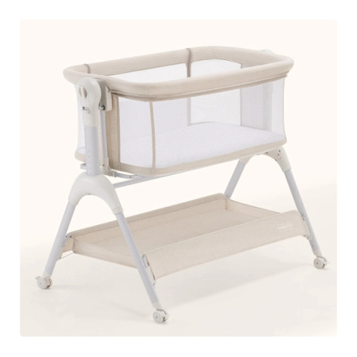 HARPPA Cuddly Sway | 3-in-1 Rocking Baby Bassinet & Bedside Sleeper for Newborns with Mattress for Reflux | Attaches to Bed, Adjustable Heights, Non-Toxic & CPSC Certified | Sturdy Frame, Portable Wheels, Tool-Free Setup, Gentle Rocking | Perfect for Newb