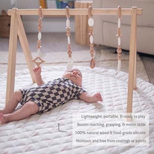 Wooden Baby Gym, White - Poppyseed Play | Maisonette