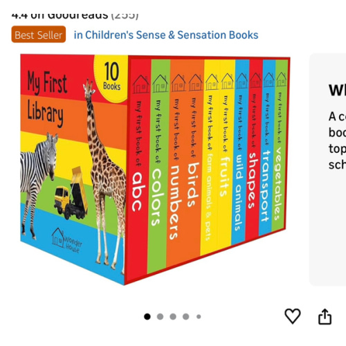 My First Library: Boxset of 10 Board Books for Kids