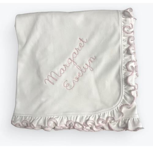 Personalized Ruffle Blanket
