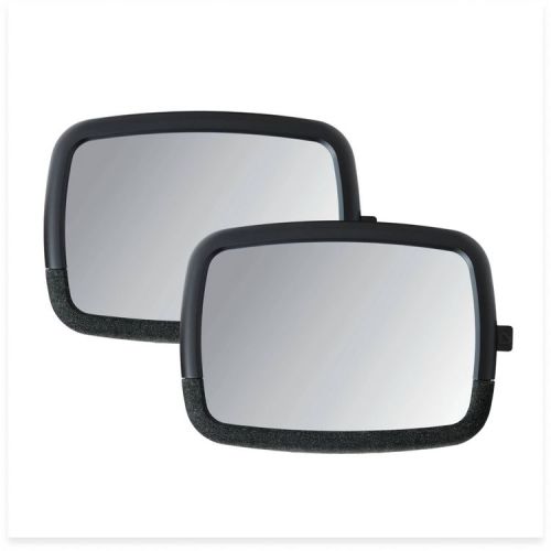 Munchkin Baby Car Mirror for Rear Facing Car Seats, Pivot 360 Baby In-Sight Adjustable Auto Mirrors - Black - 2pk