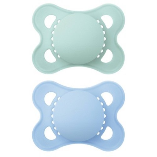 MAM Matte Original Unprinted Pacifier 0-6 Months - Boy - 2pc
