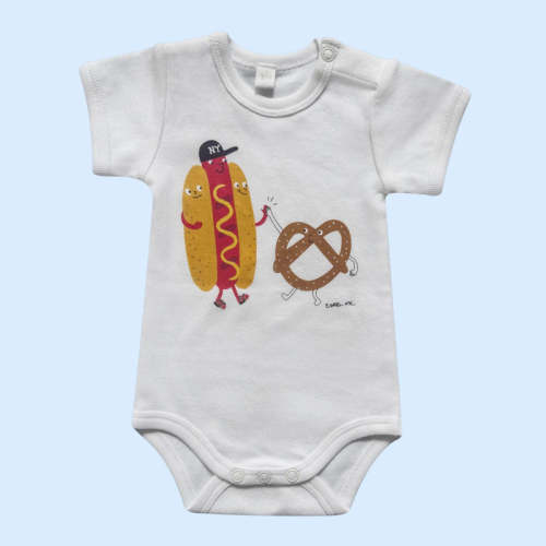 Hot Dog & Pretzel Bodysuit