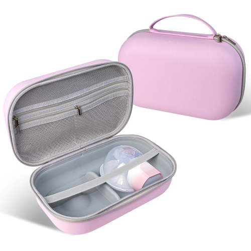 Hard Shell Travel Case for Breast Pumps, Portable Storage Handbag with Well Organized Compartments Enjoy Easy Access