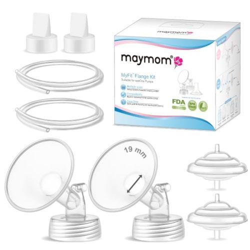 Maymom Pump Parts Compatible with Spectra S2 S1 9 Plus Breastpump, Flange (19mm) Valve Tubing Backflow Protector, Not Original Spectra Replacement Pump Parts S2 Accessories