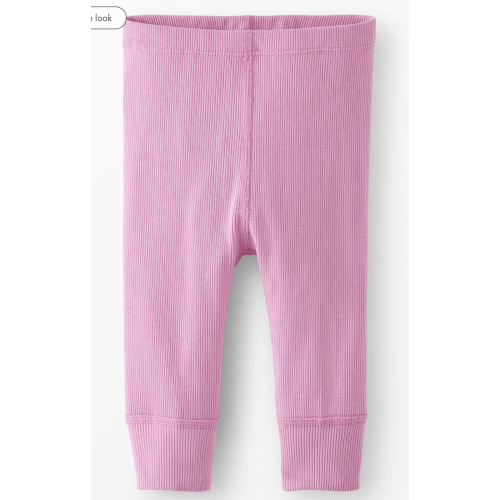 Baby Ribbed Leggings - Echinacea, 3-6 Months