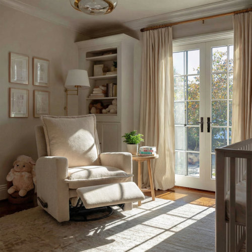 Mercer41 Manual Recliner Adults Soft Arms And Back,velvet Recliner Chair,big And Tall Recliners For Adults For Living Room, Bedroom-beige | Wayfair