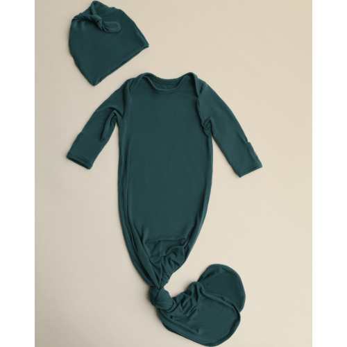 Bamboo Knotted Baby Gown | Evergreen | Kindred Bravely