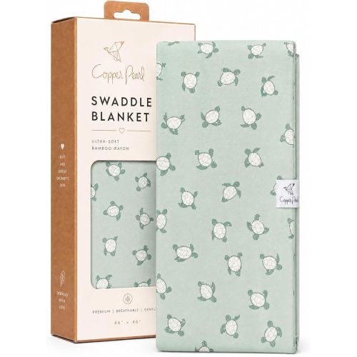 Copper Pearl Swaddle Blankets for Newborns | Soft Stretchy Receiving Blankets for Boys and Girls | Large 46 x 46 Inch Baby Blankets | Lightweight and Breathable Swaddles | Wade