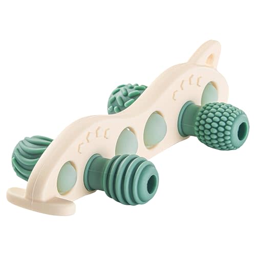 Arudyo Baby Teething Toys Silicone Car Teether for Baby BPA Free Sensory Chew Toy (Green)