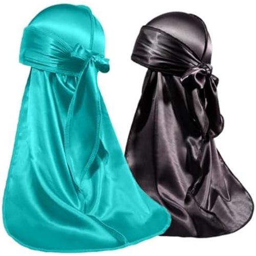 ForceWave 2 PCS Silky Satin Baby Durags for Boys Girls Infant