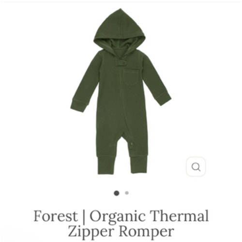 Forest | Organic Thermal Zipper Romper – L'ovedbaby