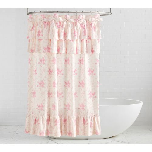 LoveShackFancy Rose Ruffle Shower Curtain