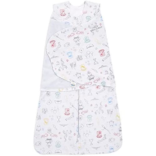 HALO 100% Cotton Sleepsack Swaddle, 3-Way Adjustable Wearable Blanket, TOG 1.5, Harry Potter Enchanted, Newborn, 0-3 Months