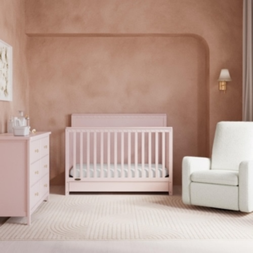 Graco Sasha 5-in-1 Convertible Crib with Storage Drawer | Blush