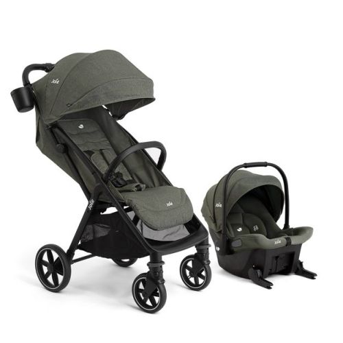 Joie Nutmeg Travel System and Mint Infant Car Seat - Forest