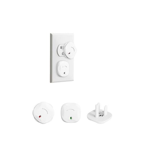 60 Pack Baby-Resistant Outlet Covers – Rotating Safety Plug Covers for US 3-Prong Electrical Outlets, Toddler & Baby Proofing Protection, Easy One-Hand Removal, White