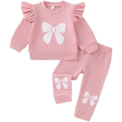 Mioglrie Baby Girl Clothes Infant Fall Winter Outfit Clothing Set for 3-24M