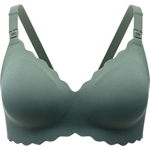 Momcozy Nursing Bras for Breastfeeding, Seamless Pregnancy Maternity Bra Wireless Classic Jelly Strip Support Nursing Bra