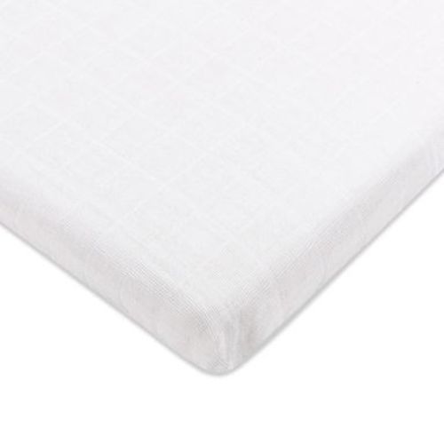 Babyletto All-Stages Bassinet Sheet in GOTS Certified Organic Muslin Cotton - Plain White