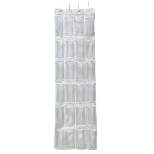 Mainstays Over the Door Shoe Organizer, 24 Pockets, Arctic White