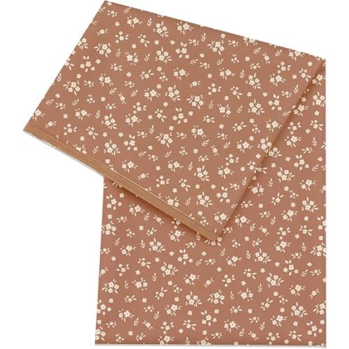 Baby Splat Mat for Under High Chair, 51 x 51 Inch Wipeable Splash Mat,Floor Protector,Wipe-Clean Tablecloth and Playing Mat (Flower)