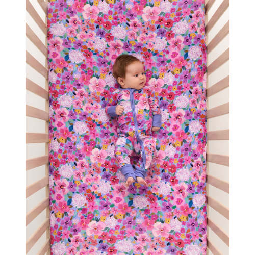 Sweet Sprigs Fitted Crib Sheet | Little Sleepies